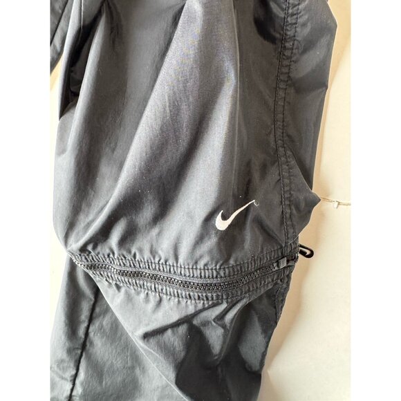 Vintage Nike Track Pants Womens Large Zip Off Leg Bottom Windbreaker Silver Tag - Picture 3 of 10